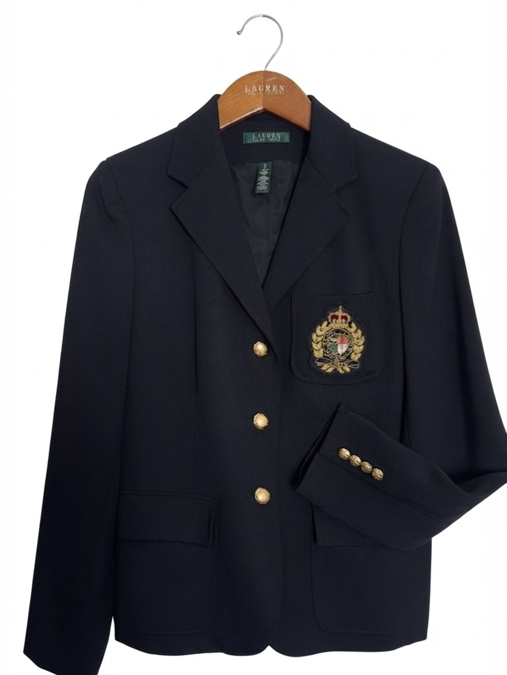 🌸Like New!! Wool Lauren Ralph Lauren Black blazer, jacket, sport coat, 8